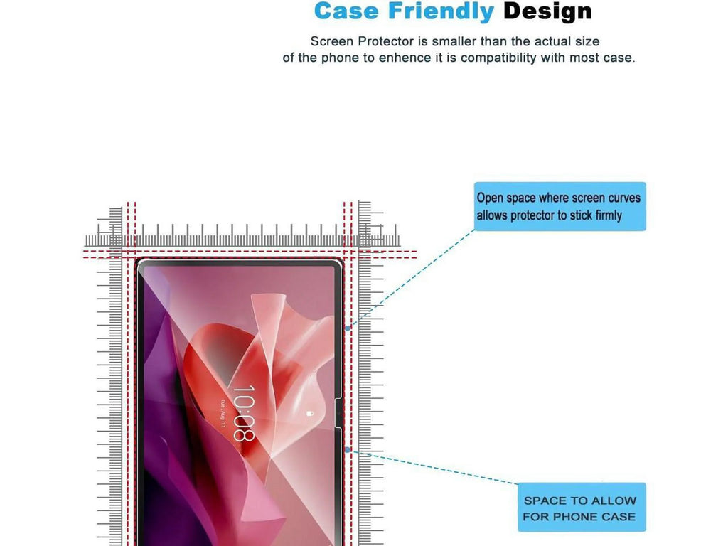 [2-Pack] Screen Protector for Lenovo Tab P12 / Lenovo Xiaoxin Pad Pro 12.7 inch Tempered Glass Screen Protector Film, S Pen Suitable Anti-Fingerprint, Anti-Scratch