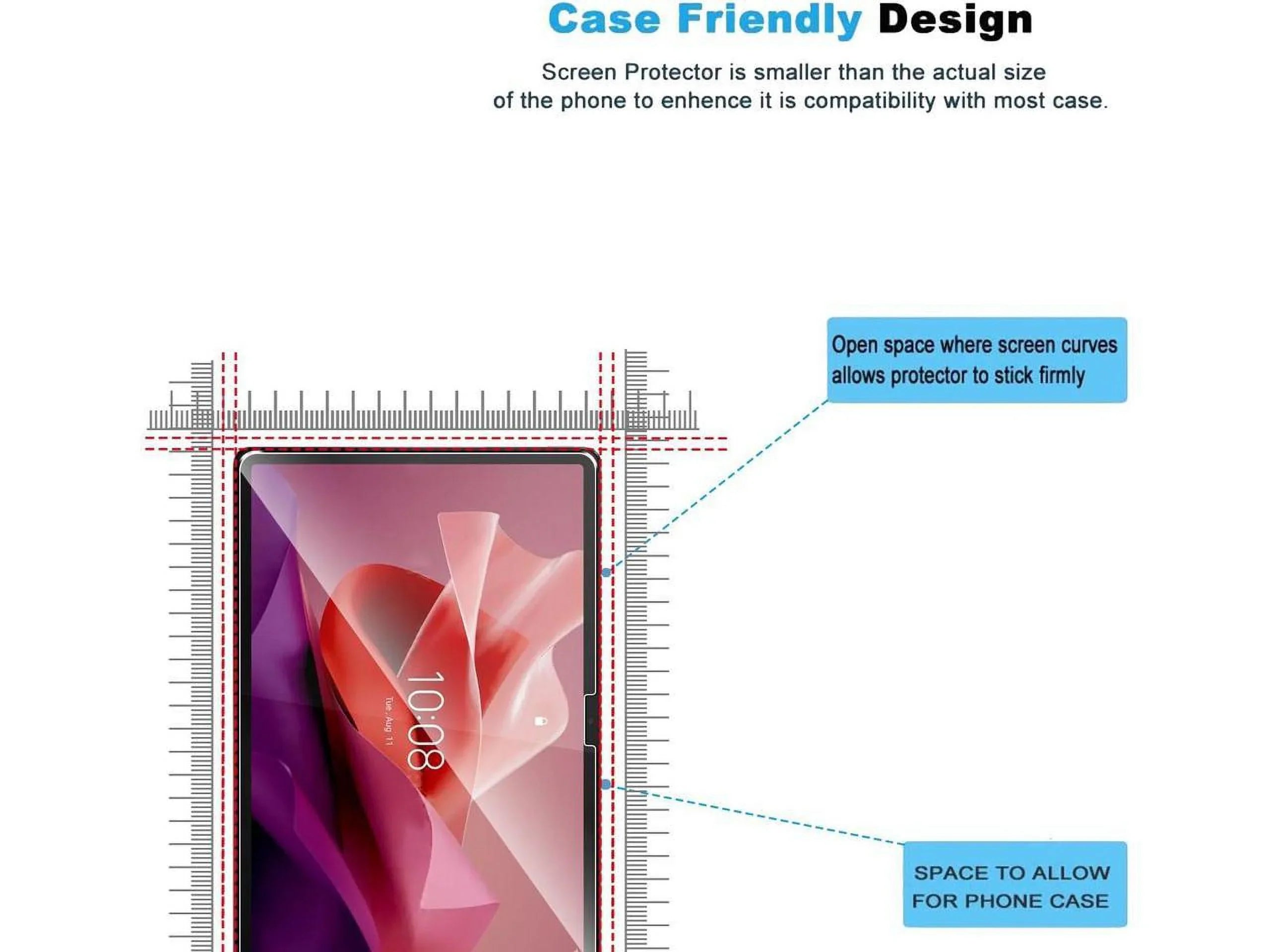 [2-Pack] Screen Protector for Lenovo Tab P12 / Lenovo Xiaoxin Pad Pro 12.7 inch Tempered Glass Screen Protector Film, S Pen Suitable Anti-Fingerprint, Anti-Scratch