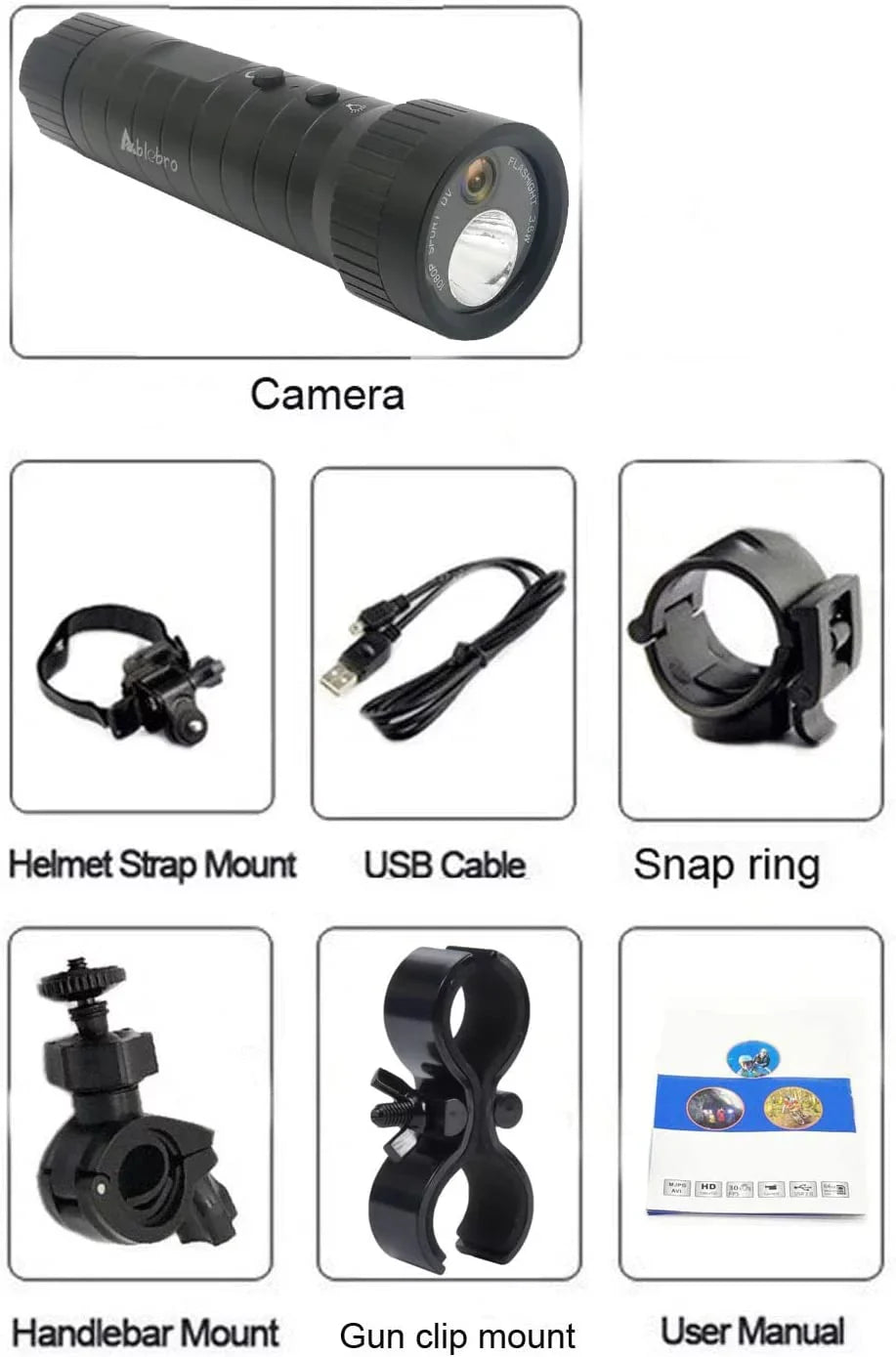 Sport Action DV Camera, Waterproof Hunting Camera for Clay Shooting and Hunting Helmet Cam Body Mounted