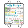 GCKG Family Rules Educational Pet Car Seat Wrap Dog Car Seat Mat Hammock Cargo Mat Trunk Mat For Cars Trucks and SUV 54x60 inches