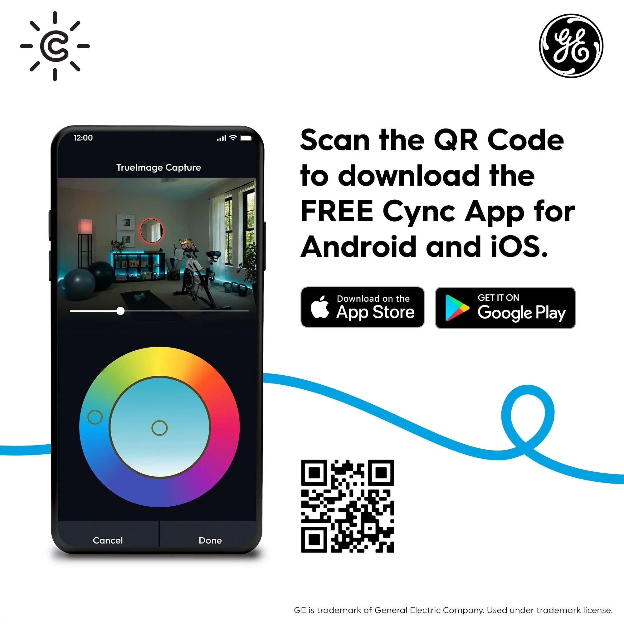 GE CYNC Smart Temperature Sensor, Thermostat Sensor, Humidity Sensor, Works with CYNC Smart Thermostat (Sold Separately), Set Schedules in CYNC App (1 Pack)