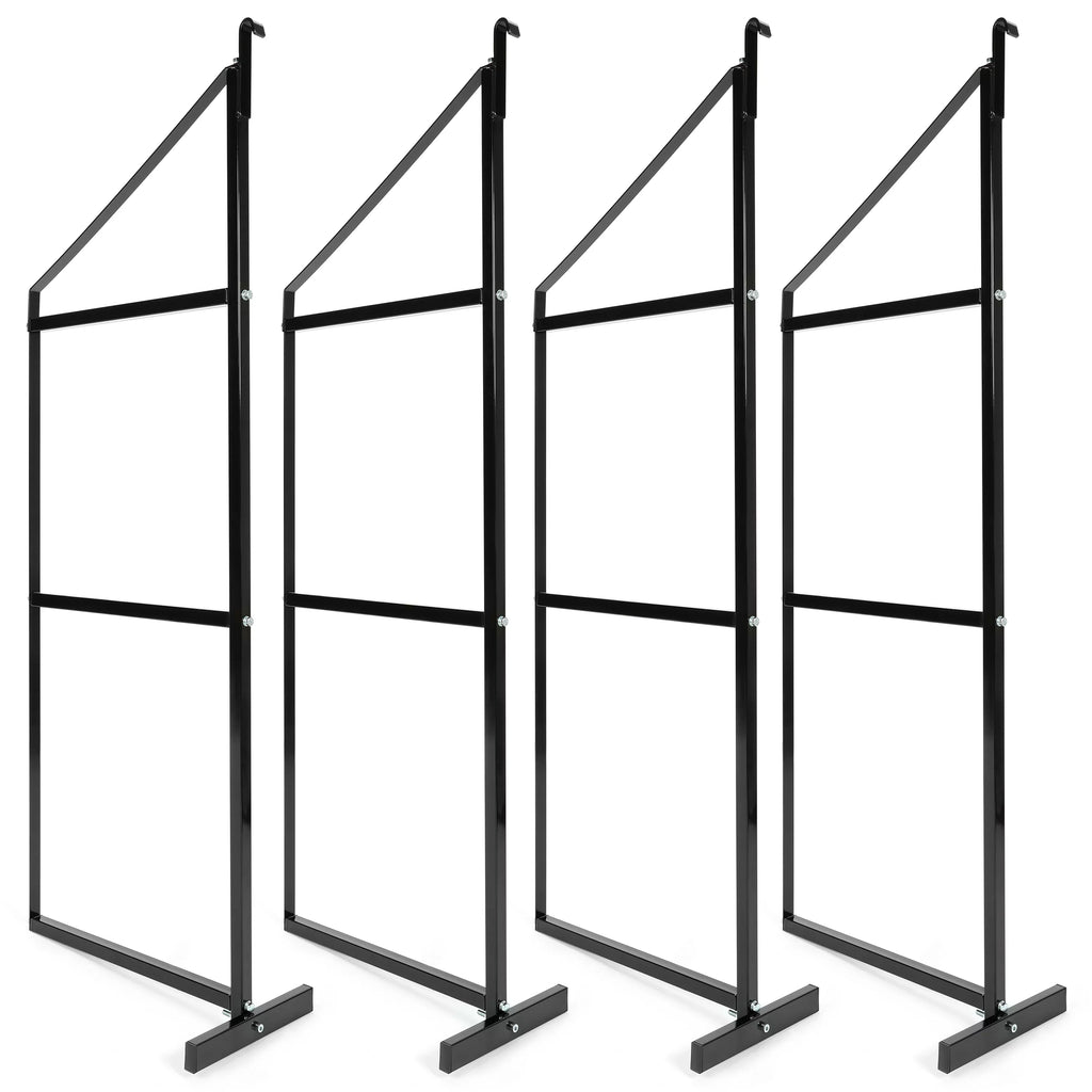 HECASA Cargo Shipping Container Shelving Brackets Black Powder Coated Steel Shelf Brackets for Heavy Duty Trailer Containers
