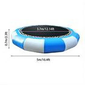 DENEST 17-ft Inflatable Water Trampoline Swimming Pool Lake Bounce Floating Island Water Sport Blue Max Capacity 400kg/ 880lbs