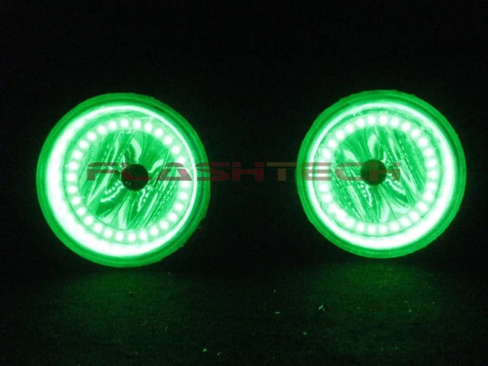 Flashtech LED RGB Multi Color Halo Ring Fog Light Kit for Dodge Caliber 07-12 with V.3 Fusion Color Change Wifi Remote