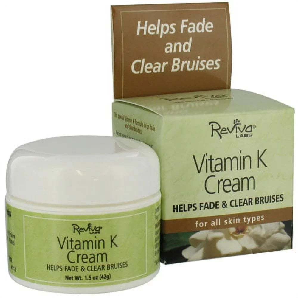 Reviva Vitamin K Face Cream For All Skin Types - 1.5 Oz, 2 Pack