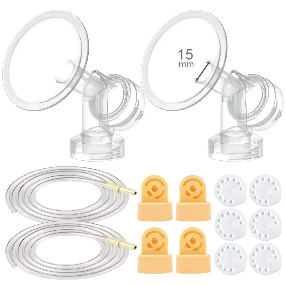 Maymom Pump Parts Suitable with Medela Pump in Style Pumps Not for Pump in Style with MaxFlow (15mm Flanges)