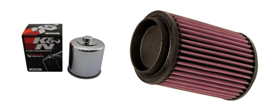K&N Air and Oil Filter Chrome Kit for ATV/UTV POLARIS Scrambler 500 2x4 2001-2002