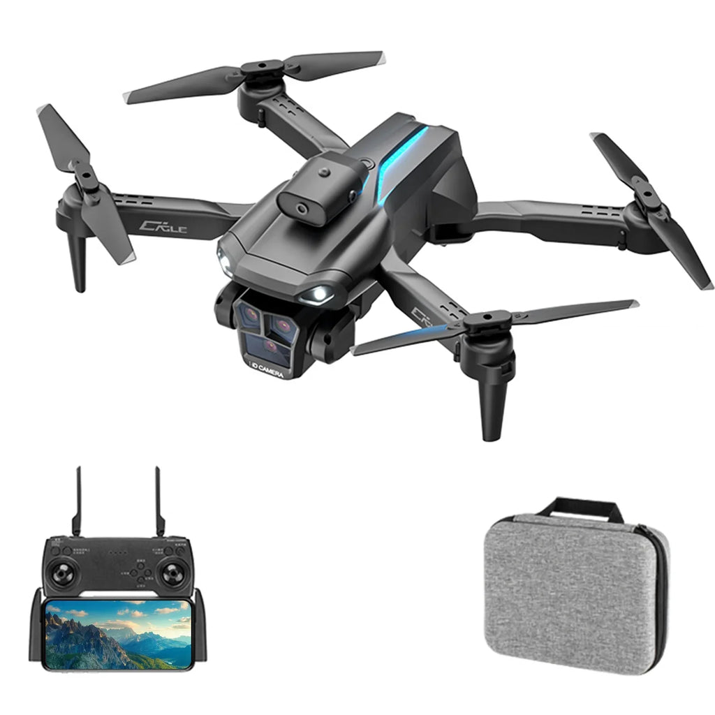 Dcenta Remote Control with Camera 4K 3 Front Camera 2 Bottom Camera Obstacle Avoidance 5GWiFi FPV Storage Bag Package Trajectory Flight Gesture Photography Follow Flight