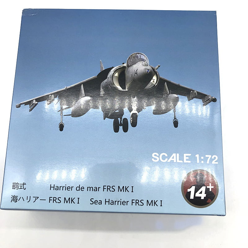 1:72 UK Air Force 1982 Sea Harrier Jet Fighter Model Military Fighter Aircraft Model Alloy Simulation Collection Display