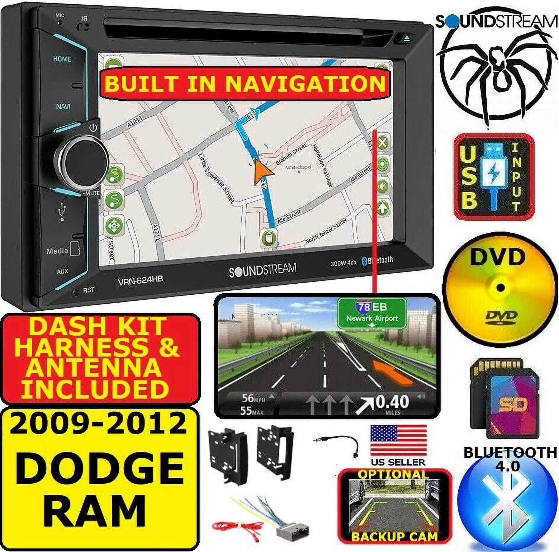 2009-2012 DODGE RAM TRUCK Car Radio Stereo GPS VIGATION SYSTEM BLUETOOTH BT