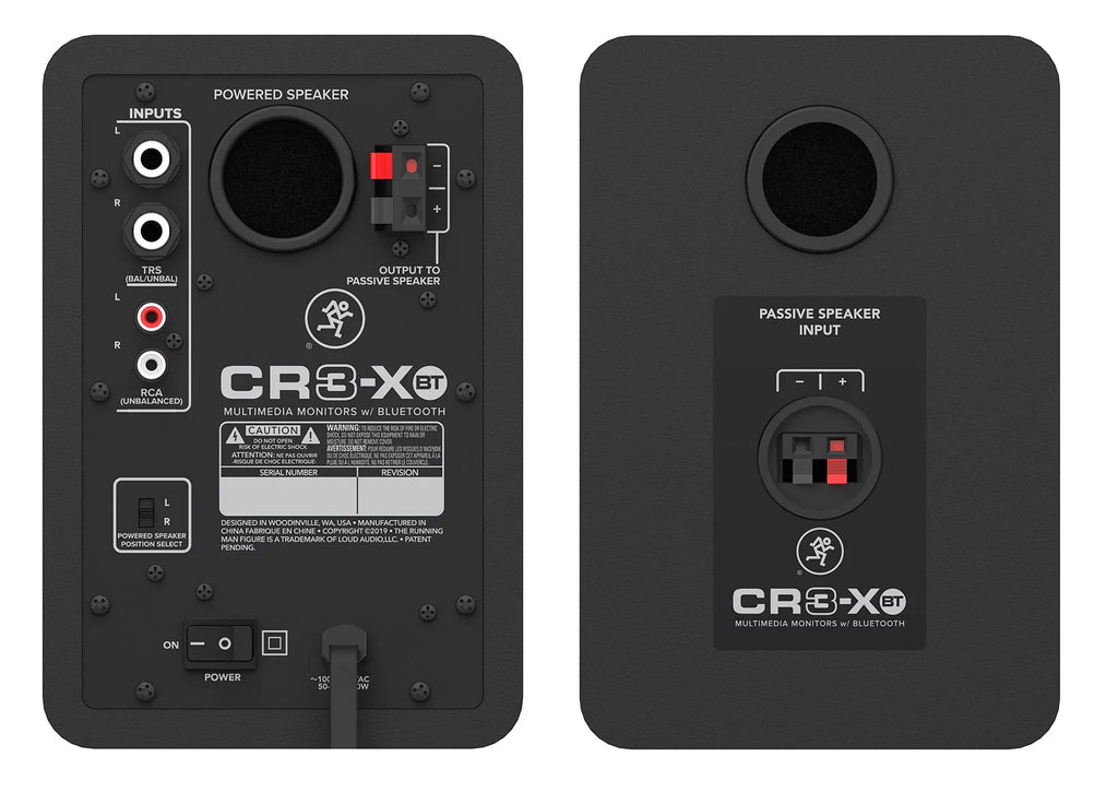 2) Mackie CR3-XBT 3" 50w Bluetooth Reference Studio Monitors + Bluetooth Speaker