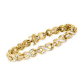 Ross-Simons C. 1980 Vintage 3.00 ct. t.w. Diamond X-Link Bracelet in 14kt Yellow Gold, Women's, Adult, Pre-Owned