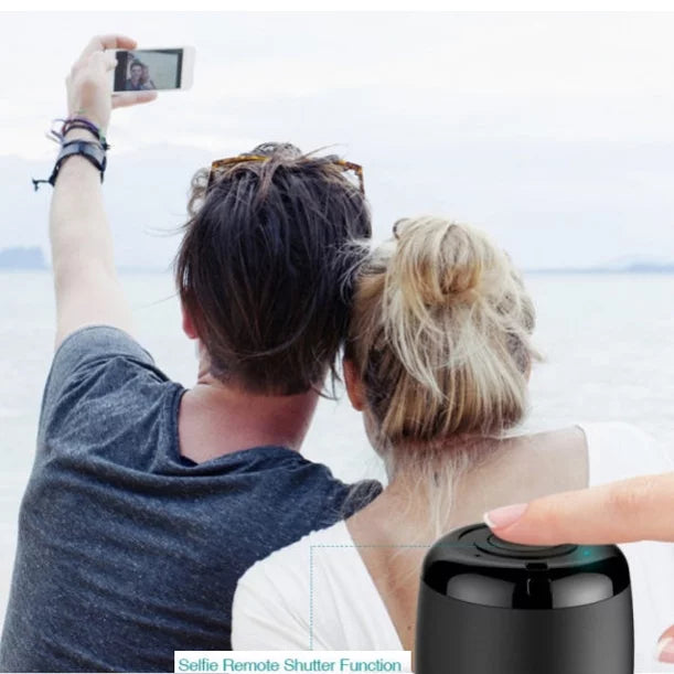 Mini Wireless Speaker for Moto G Stylus (2022) Phone - Remote Shutter with Mic Audio Multimedia Rechargeable Black Fitting With Motorola Moto G Stylus (2022)
