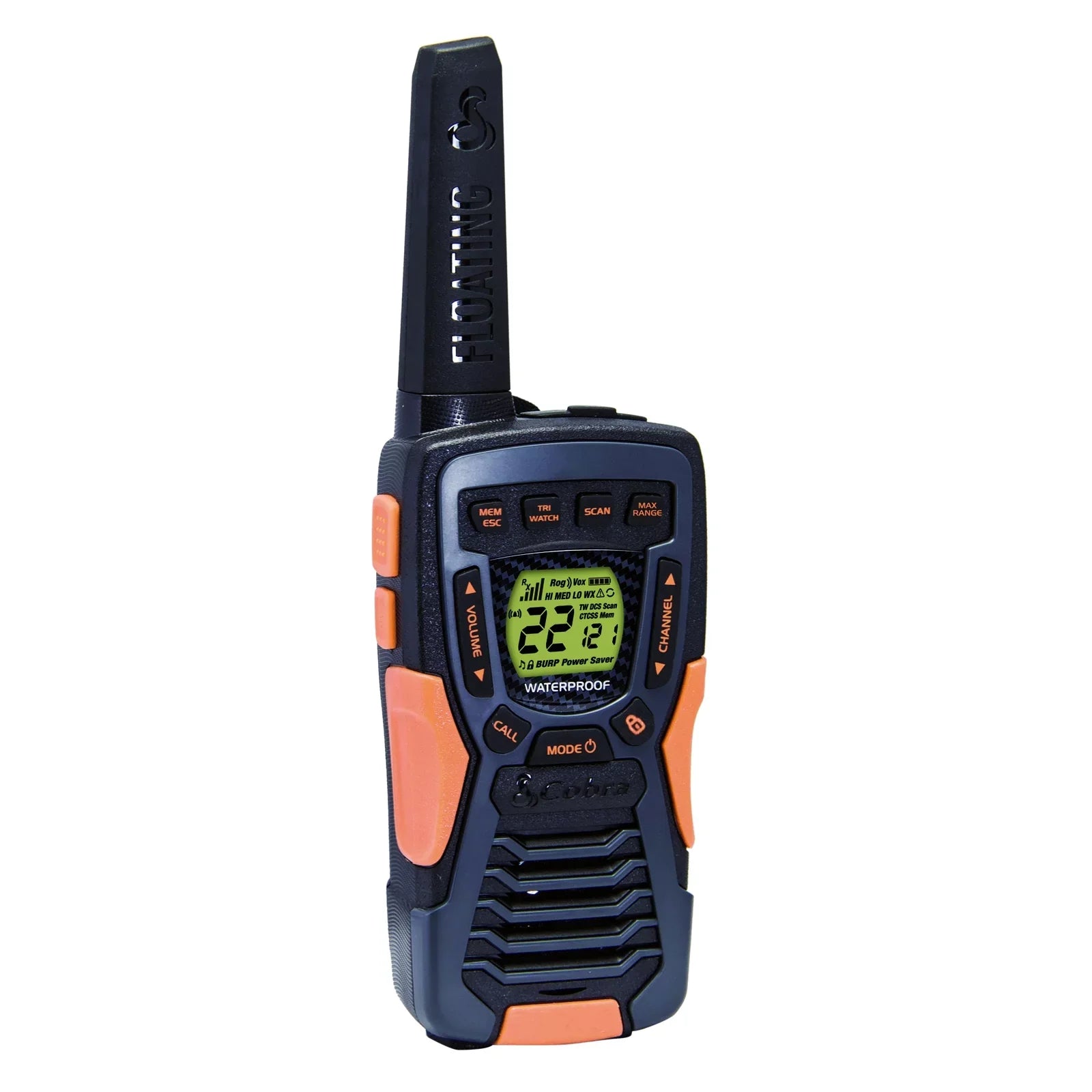Cobra ACXT1037R-FLT Walkie Talkies - Floating, Rechargeable 37-mile Range Two-Way Radios (2-Pack)