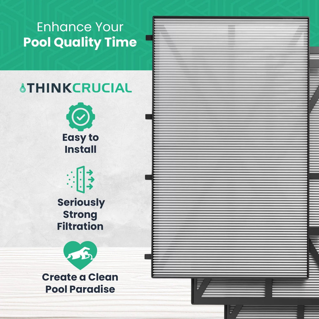 Think Crucial Replacement Ultra Fine Filters Matching with Maytronics Dolphin, Nautilus CC Plus, M200, M400, M500, M4, M5, Wave 65, Wave 90, Oasis Z5 Models, Part# 9991432-R4 - Large Filter Panels