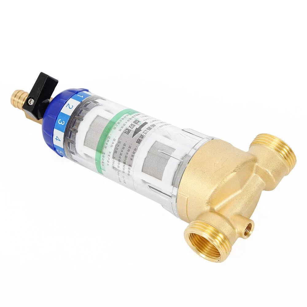 Reusable Sediment Water Filter Spin Down Mesh System 50℃ Water Filter 3/4" Inch