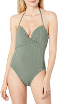 Vince Camuto IGUA Ripple Effect Wrap-Front One-Piece Swimsuit, US 8