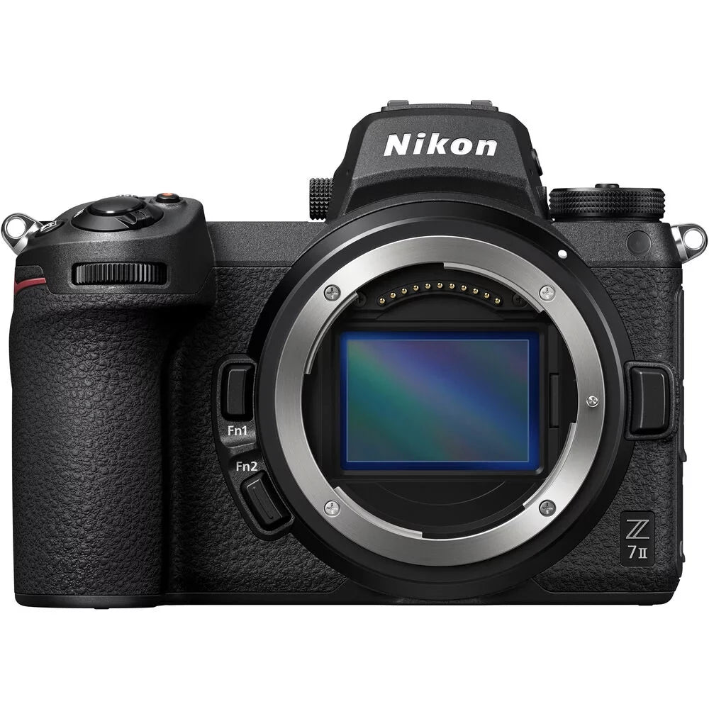 Nikon Z 7II Mirrorless Digital Camera 45.7MP (Body Only) (1653) + FTZ Mount + 64GB XQD Card + EN-EL15c Battery + Corel Photo Software + Case + Card Reader + Cleaning Set + More - International Model