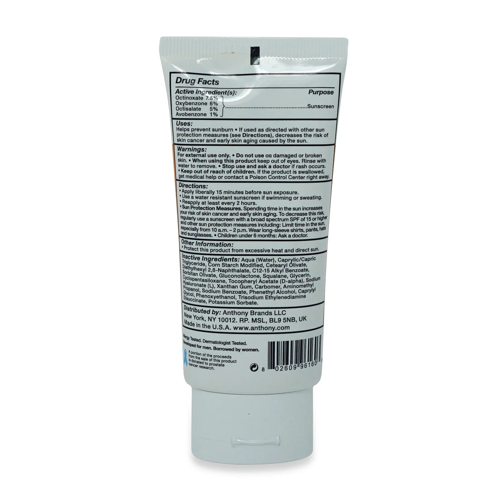 Anthony Day Cream Broad Spectrum Sunscreen SPF 30 3 oz