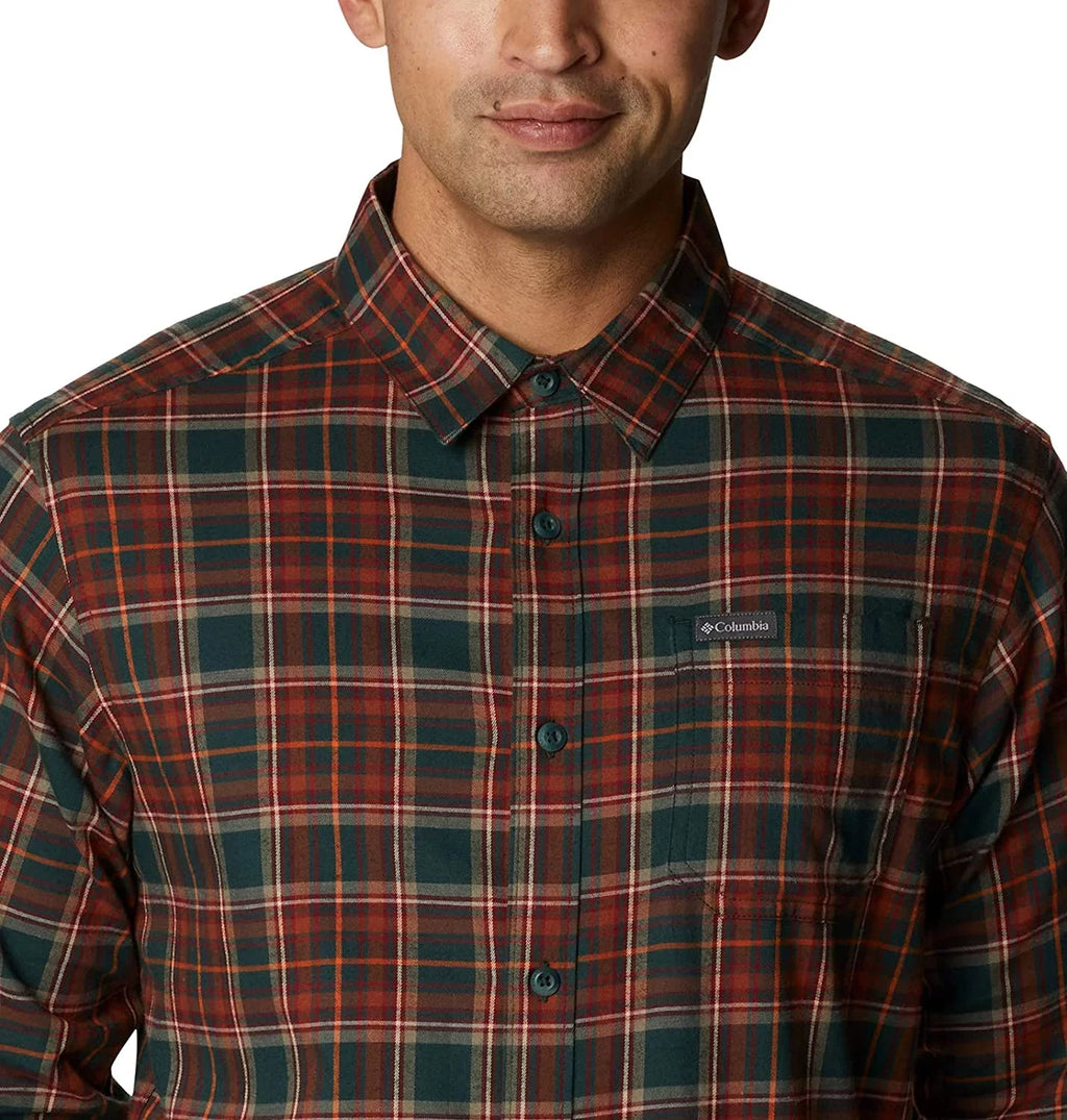 Columbia Mens Vapor Ridge III Long Sleeve Shirt Spruce Cs Tartan X-Large