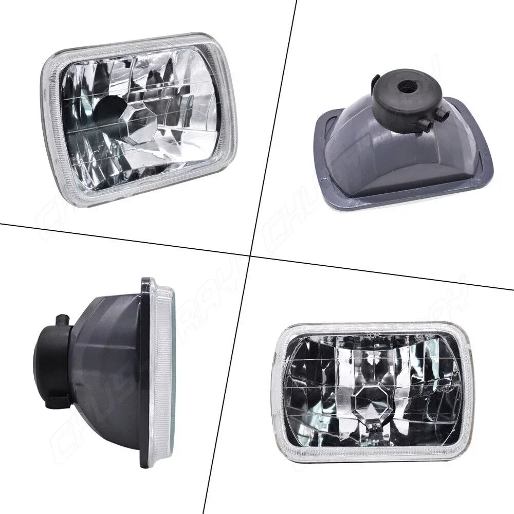 NEW 5X7" 7x6" LED Headlights For 1986-1995 Jeep Wrangler YJ 1984-2001 Cherokee XJ Lampshade Pack of 2