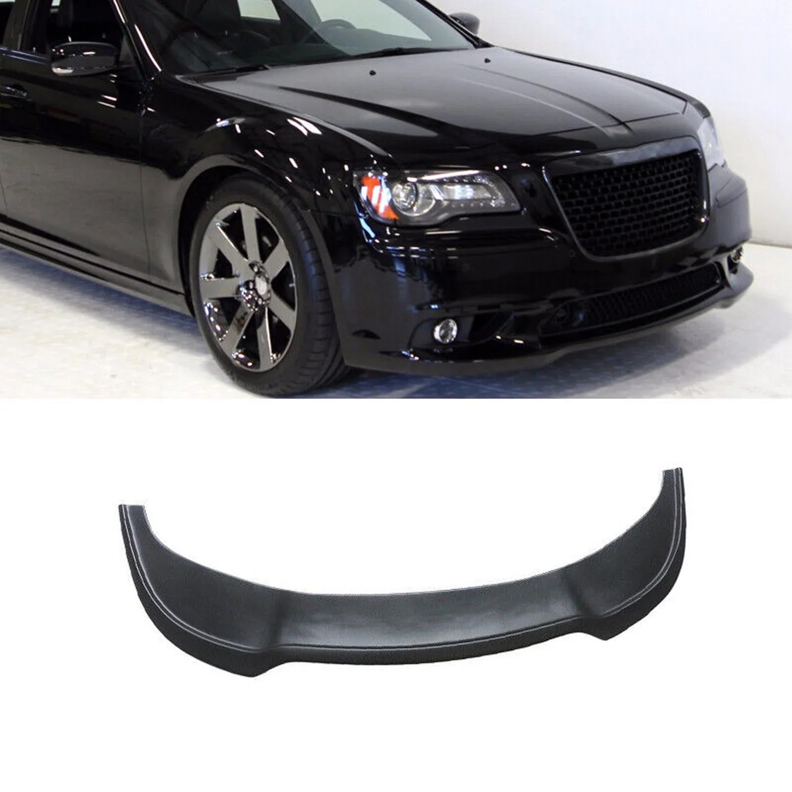 NINTE Front Bumper Lower Lip for 2015-2022 Chrysler 300 SRT Sedan Matte Black