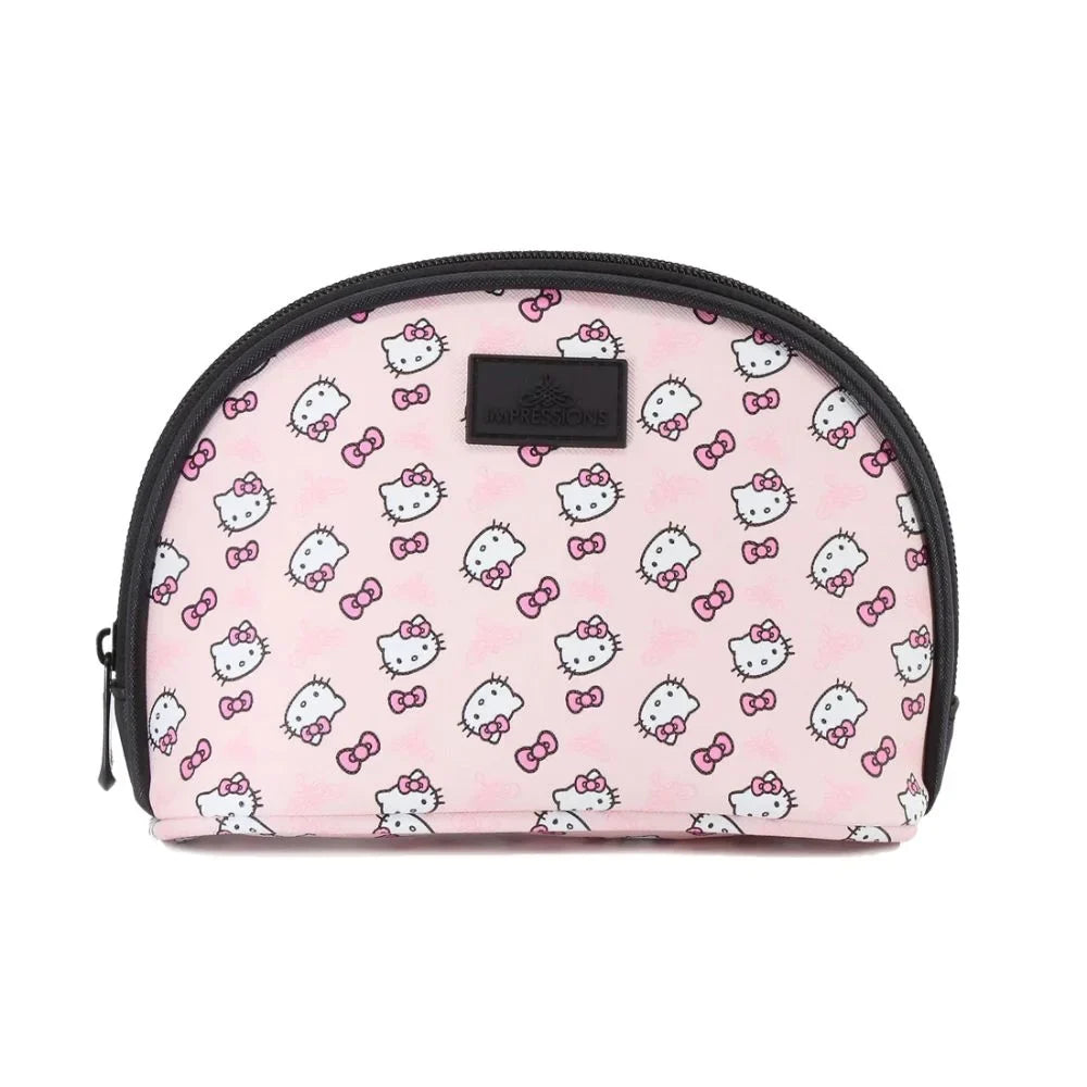 Impressions Vanity Hello Kitty 2 Pcs Nested Clutch Purses, Travel Makeup Bag for Holding Makeup (Pink)