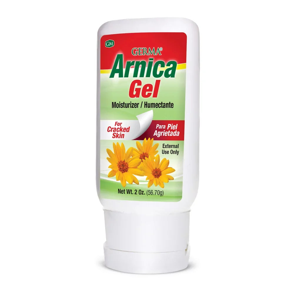 Germa Arnica Gel. Natural Topical Analgesic. Moisturizer for Cracked Skin. Pain and Ache Relief for Bruises / Arthitis. 2 oz. Pack of 6