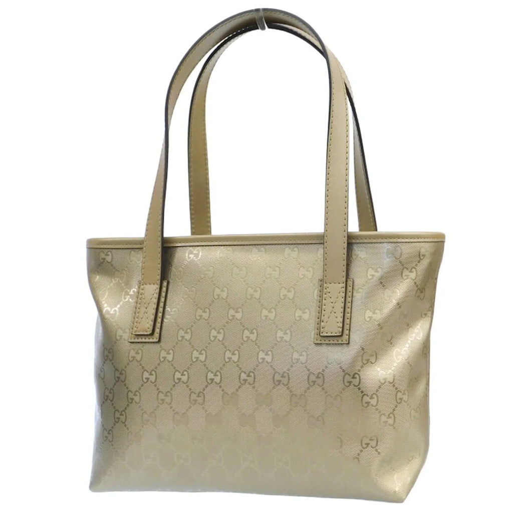 Pre-Owned GUCCI GG Implement Handbag Tote Bag Gold 211138 002123 (Like New)