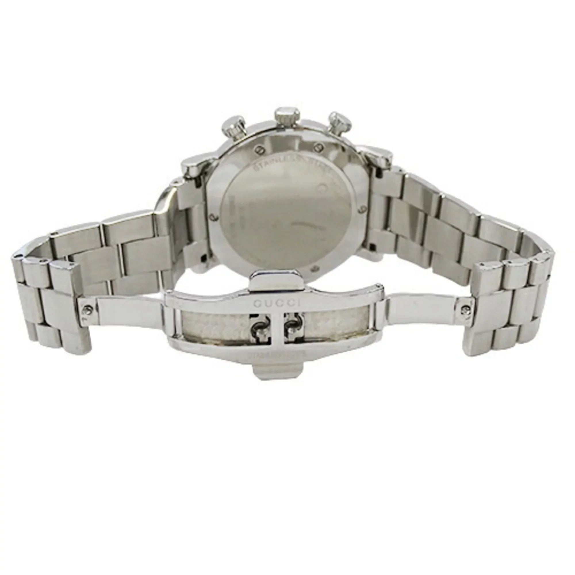 Used Gucci GUCCI watch men's G chrono date quartz stainless steel SS 101M YA101309 silver black