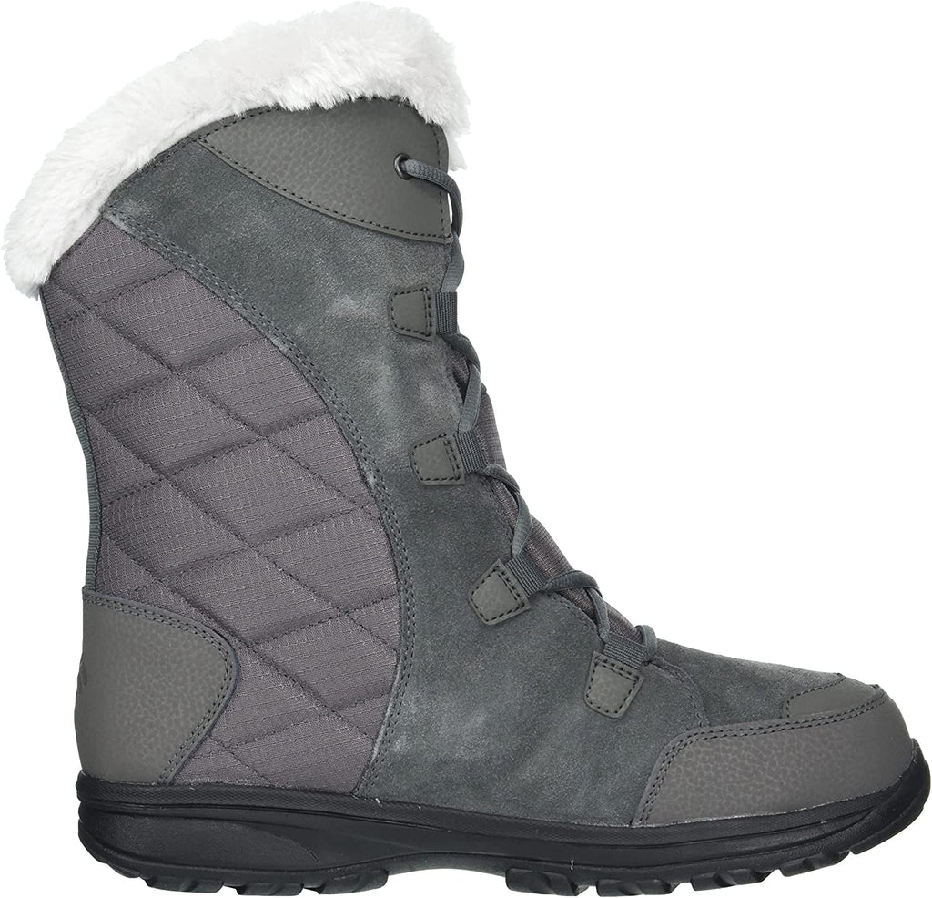 Columbia Womens Ice Maiden II Snow Boot 9 Wide Shale/Dark Raspberry