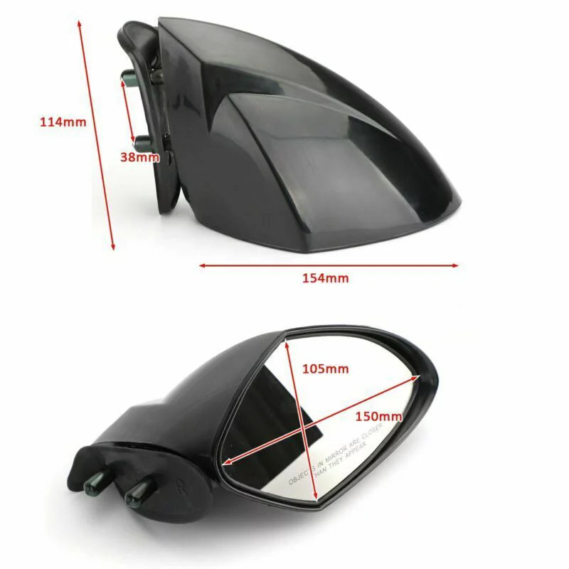 Motor Genic Mirror Right,Side,RH,Black,Fits,Yamaha,WaveRunner,VX,VX110,Deluxe,Sport,Cruiser