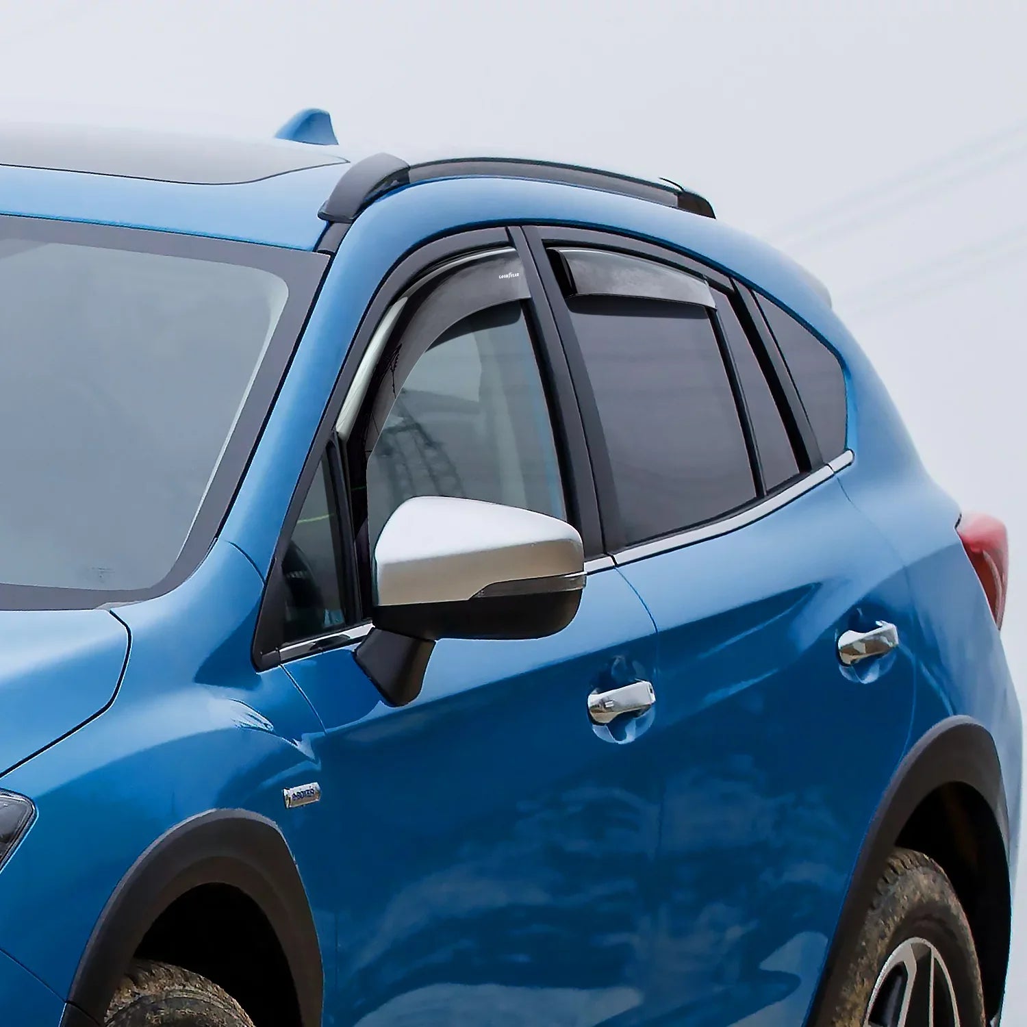 Goodyear Shatterproof in-Channel Window Deflectors for Subaru XV Crosstrek 2018-2023/Impreza Hatchback 2017-2023, Rain Guards, Window Visors for Cars, Vent Deflector, Car Accessories, 4 pcs - GY003477