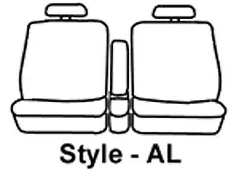 Wrap Custom-Fit Front Bench SeatSaver Seat Protection - Polycotton Fabric, Charcoal Black Fits select: 2007-2008 FORD F150