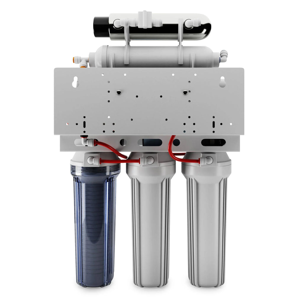 NU Aqua Platinum Series 6 Stage UV Ultraviolet 100GPD RO System with Booster Pump