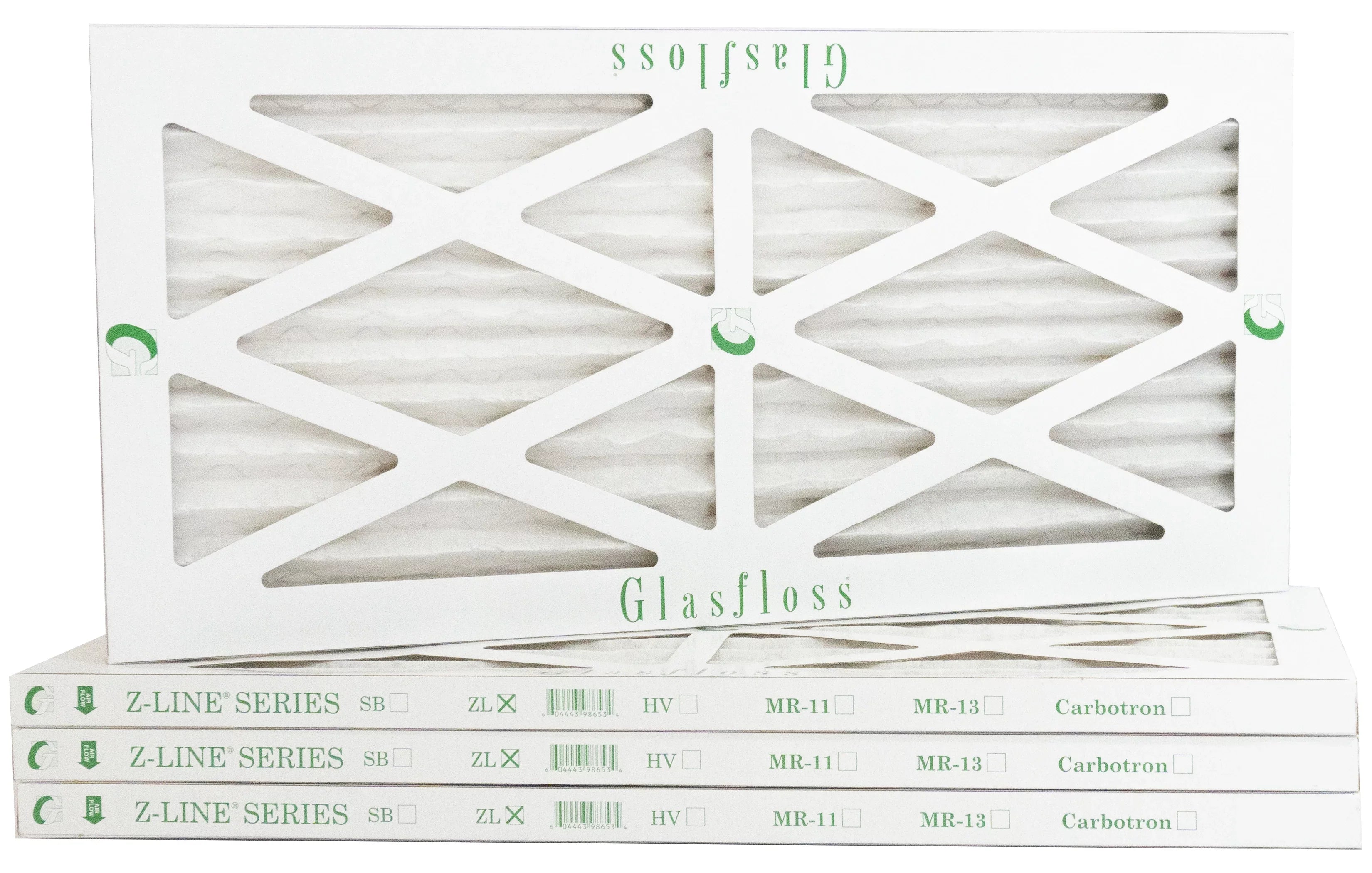 Glasfloss 22x36x1 - MERV 10 -Qty:4 - Furnace Air Filter - Made in USA (Actual Size: 21.5 x 35.5x7/8 inch)