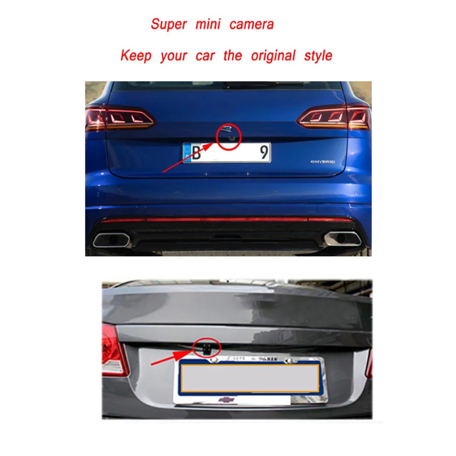 Car Rearview Monitor 7" Park Assist Vehicle Parking System Easy Installation 10M Video Cable Screen Waterproof LCD 8 LED Camera SUV Car