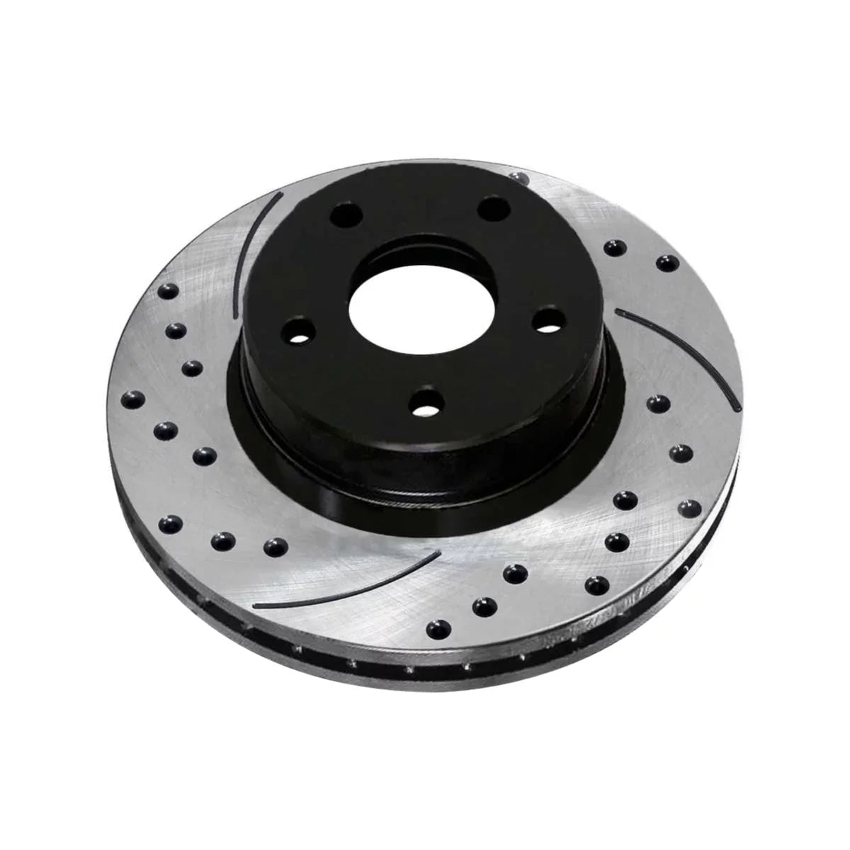 AutoShack Front and Rear Drilled Slotted Brake Rotors Black Set of 4 Replacement for Chrysler 200 Sebring 2007-2017 Jeep Patriot Compass 2007-2012 Dodge Caliber 2008-2014 Avenger V6 FWD PR63040PR63038