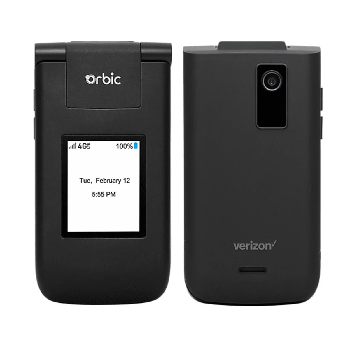 Restored Orbic Journey V Verizon Unlocked Postpaid/Prepaid 4G LTE Flip Phone 2MP Camera 2210L - Black (Refurbished)
