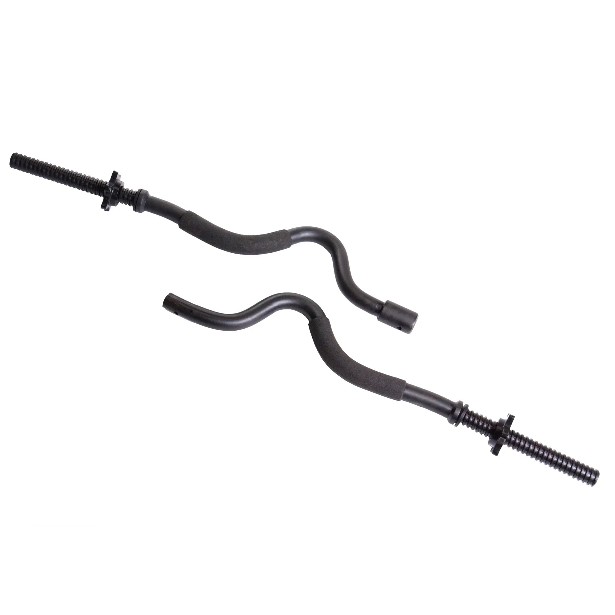 CAP Barbell Standard Combo Curl Weight Bar with 40 lb Cast Iron Weight Plate Set