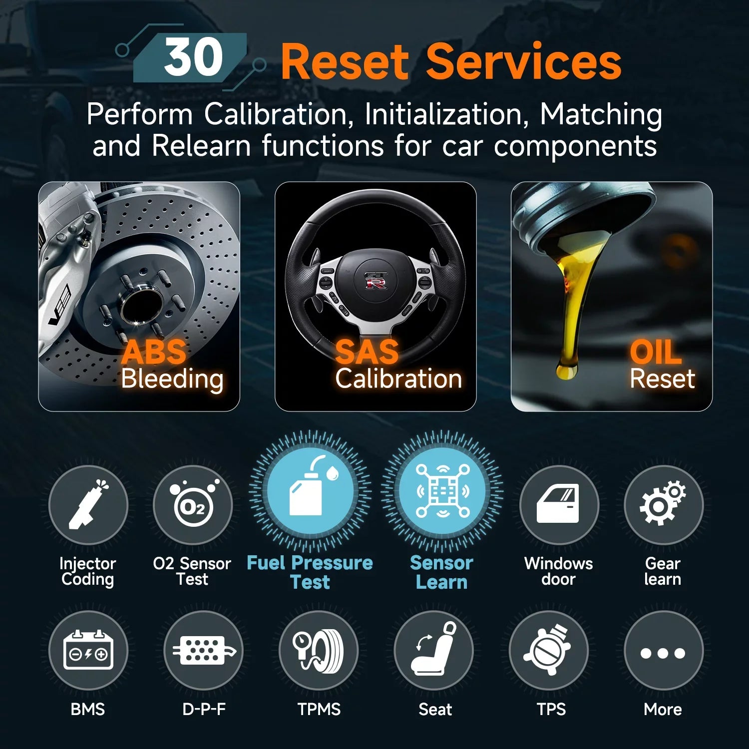 FOXWELL NT809 Advanced Bidirectional Scan Tool OBD2 Scanner Scan All Systems 30+ Reset Services Car Code Reader ABS Bleeding Oil Reset Car Scanner Automotive Scanner Auto Diagnostic Tool