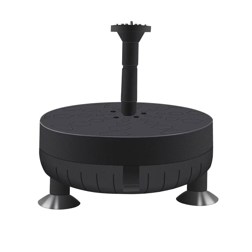 Yabuy Solar Powered Brushless Submersible Water Pump for Patio Garden Pond Pool 6V 3.5W Pond Fountain with Built in Battery LED