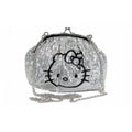 Hand Bag - Hello Kitty - Silver Sequin Mini Kisslock Purse