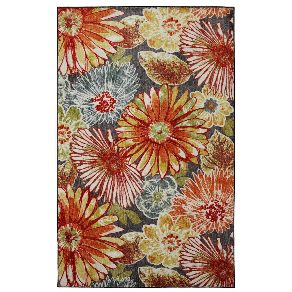 Mohawk Home New Wave Charm Multi Printed Area Rug, 7'6"x10', Grey & Orange
