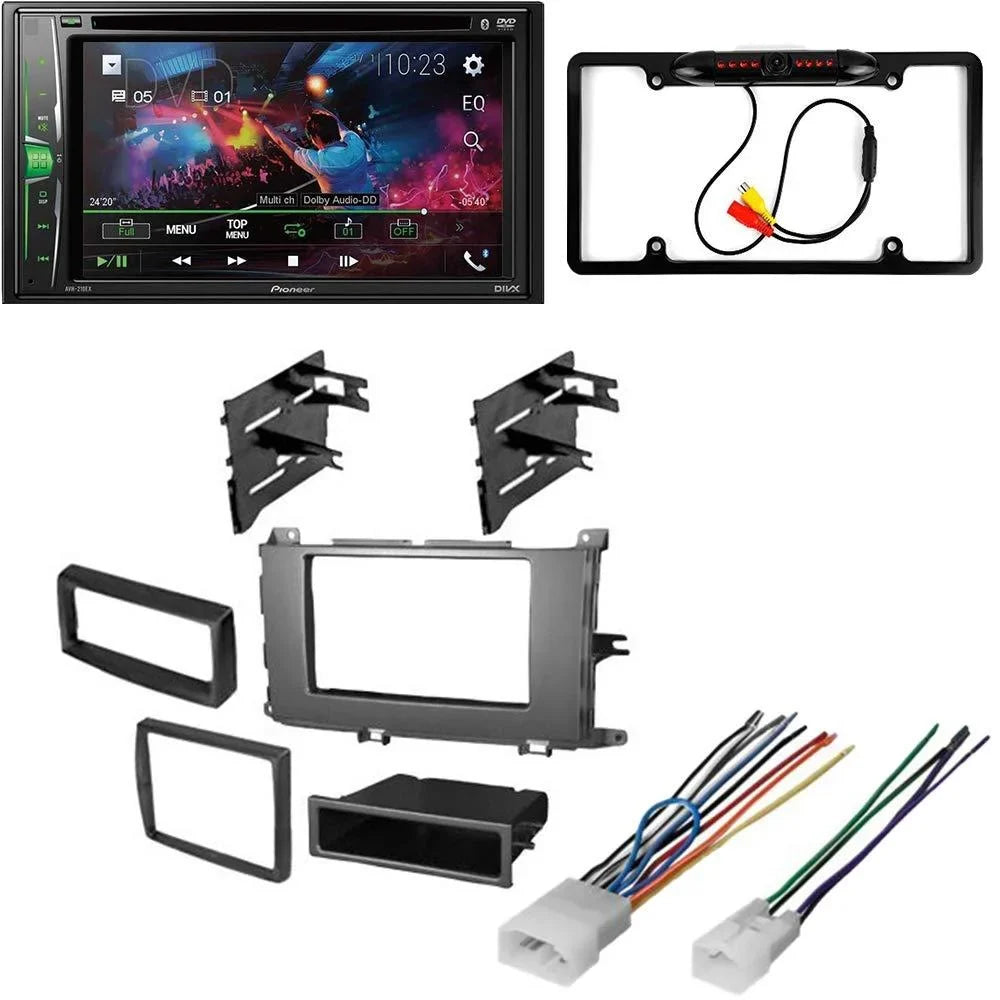 KIT4960 Bundle for 2011-2014 Toyota Sienna Van W/ Pioneer AVH-241EX Double DIN Car Stereo with Bluetooth/Backup Camera/Installation Kit/in-Dash DVD/CD AM/FM 6.2" Touchscreen Digital Media Receiver