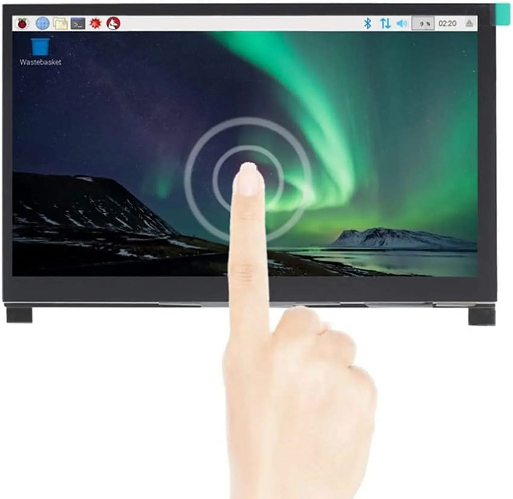 Treedix 7 inch Touchscreen Monitor LCD HDMI Display Monitor 1024x600 HD IPS HDMI Display Suitable with Raspberry Pi 3B+/4B with Stand-H Drive-Free