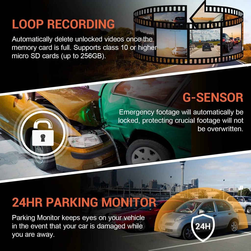 Rexing V1P 4K UHD Front and Rear Dash Cam with Wi-Fi