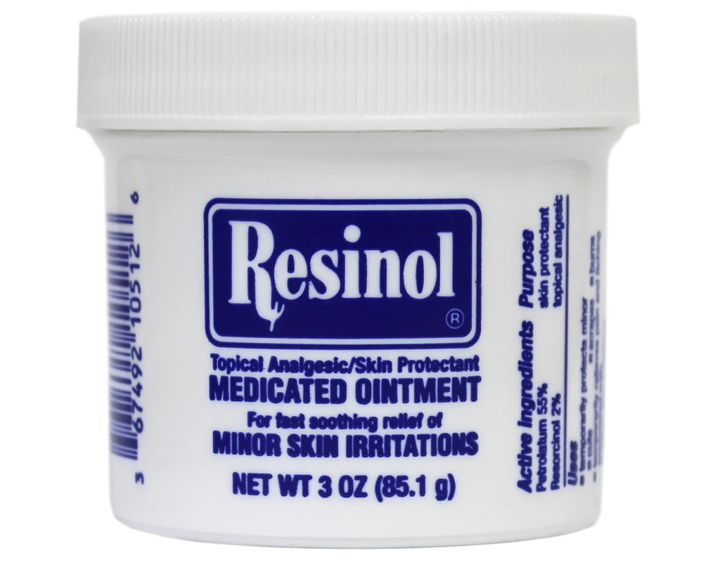 Resinol Medicated Ointment For Itch Relief And Protection Of Skin Rashes and Irritations, 3 Ounce Jar - 3 Pack