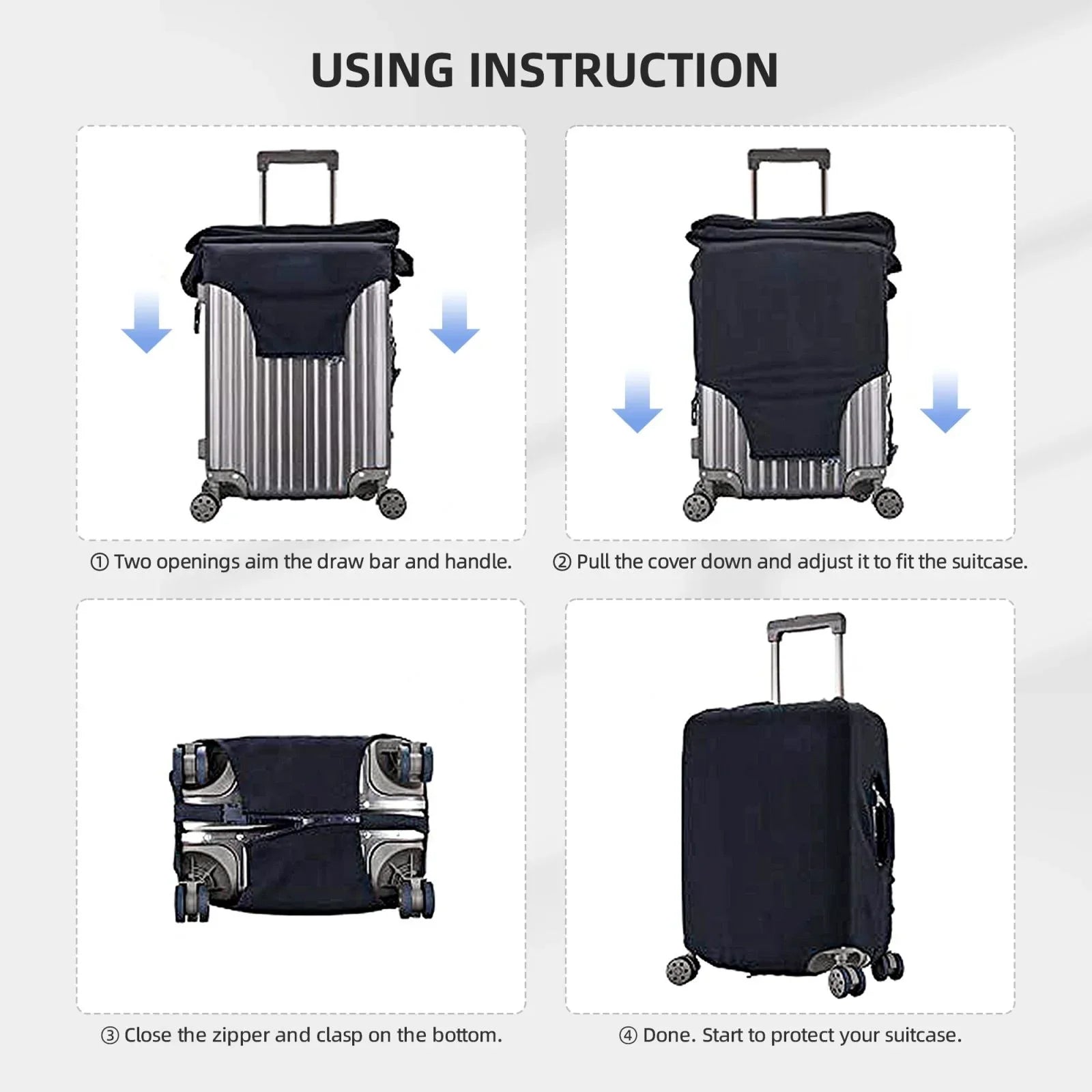 Adobk Lemon Fruits Flowers Leaves Luggage Protector Suitcase Protection Stretch Suitcase Protection Washable Luggage Protection For Suitcase For Women And Men, Travel Accessories-Small
