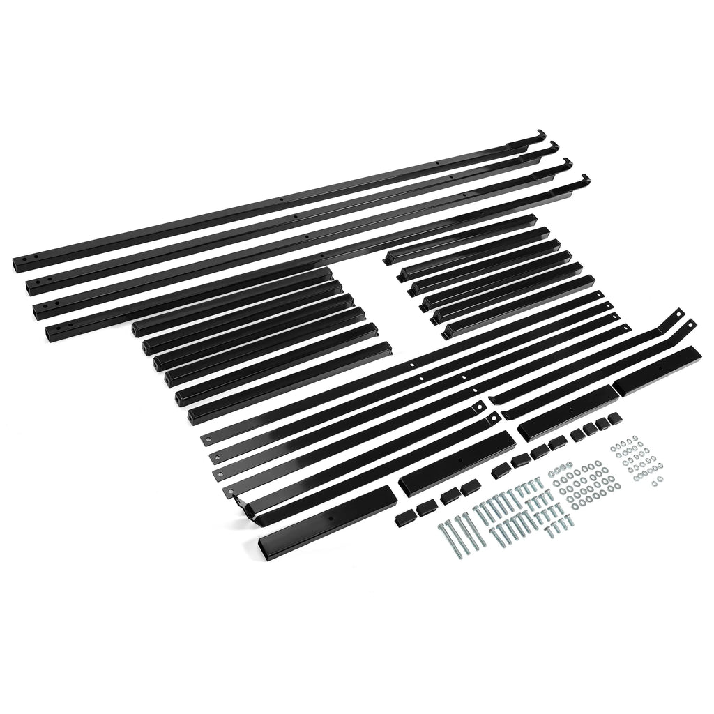 HECASA Cargo Shipping Container Shelving Brackets Black Powder Coated Steel Shelf Brackets for Heavy Duty Trailer Containers